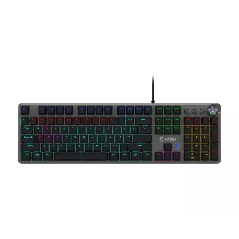 Mänguklaviatuur MSI FORGE GK310 RED DE mehaaniline USB QWERTY must