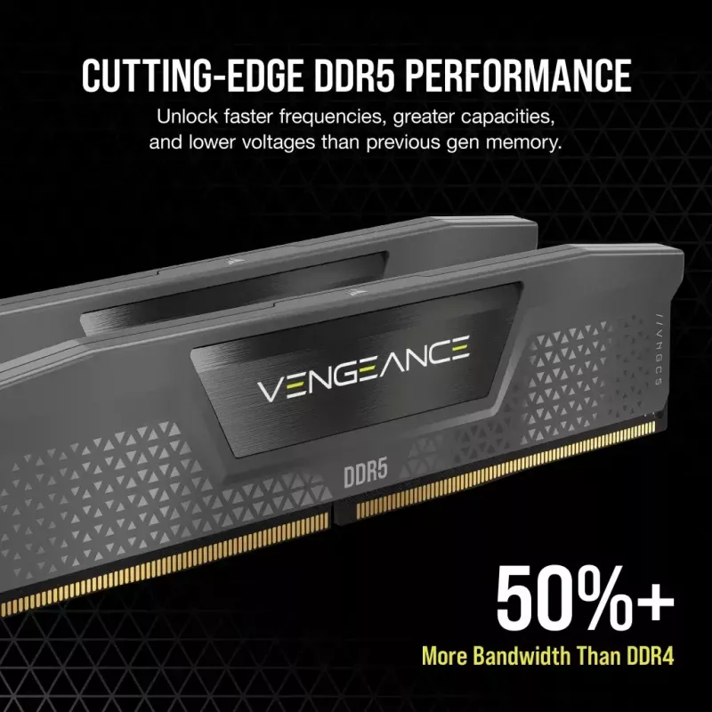 Corsair Vengeance, DDR5-6400, CL32, AMD EXPO + Intel XMP 3.0 - 32 GB Dual-Kit, grau