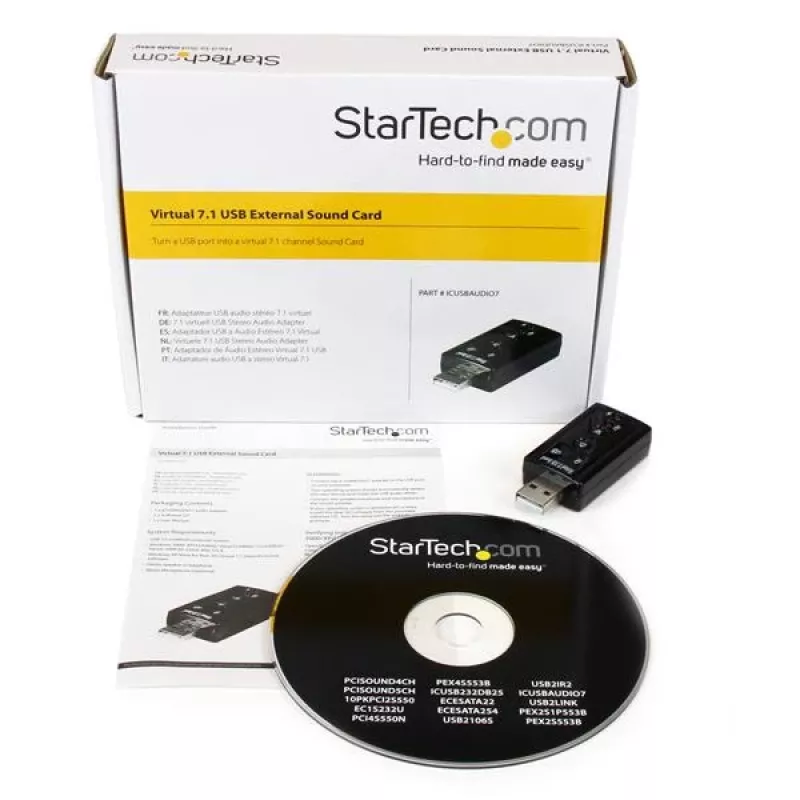 StarTech.com Virtuaalse 7.1 USB Stereo Audio adapteri väline helikaart