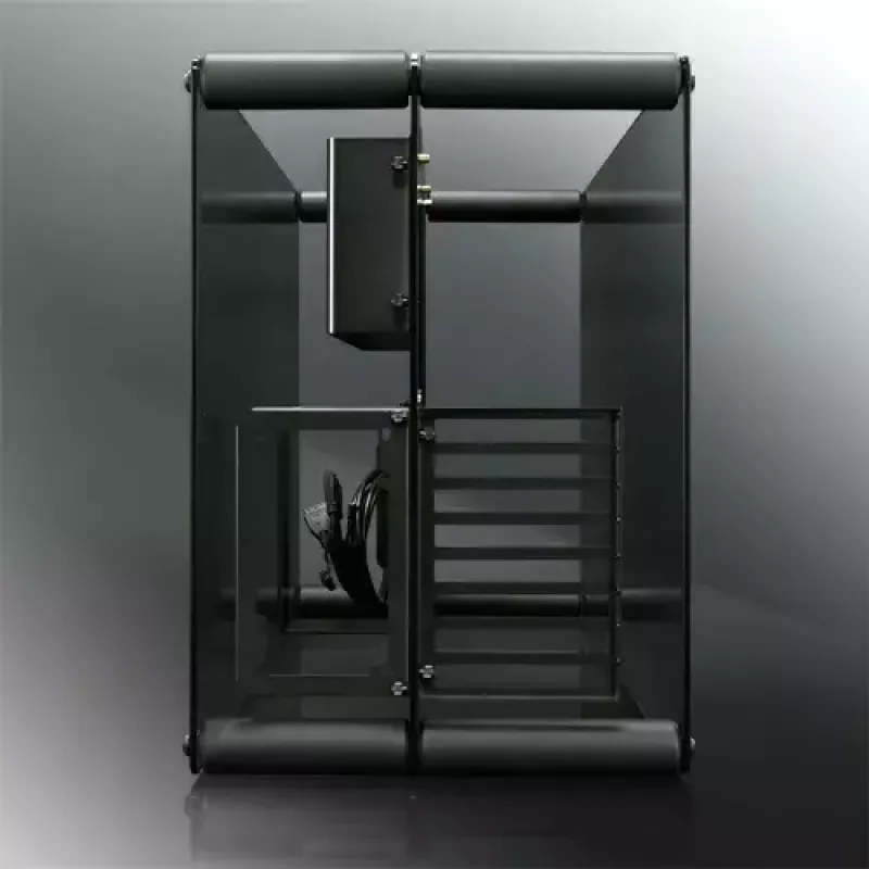 RAIJINTEK Paean lauaarvuti korpus — must läbipaistev, ATX/Micro-ATX/Mini-ITX, 4x USB 3.2 Gen1, 3x3,5 tolli + 3x2,5 tolli pesa