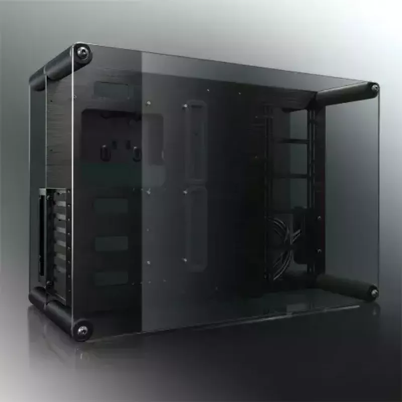 RAIJINTEK Paean lauaarvuti korpus — must läbipaistev, ATX/Micro-ATX/Mini-ITX, 4x USB 3.2 Gen1, 3x3,5 tolli + 3x2,5 tolli pesa