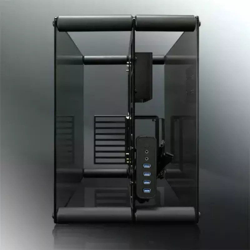 RAIJINTEK Paean lauaarvuti korpus — must läbipaistev, ATX/Micro-ATX/Mini-ITX, 4x USB 3.2 Gen1, 3x3,5 tolli + 3x2,5 tolli pesa
