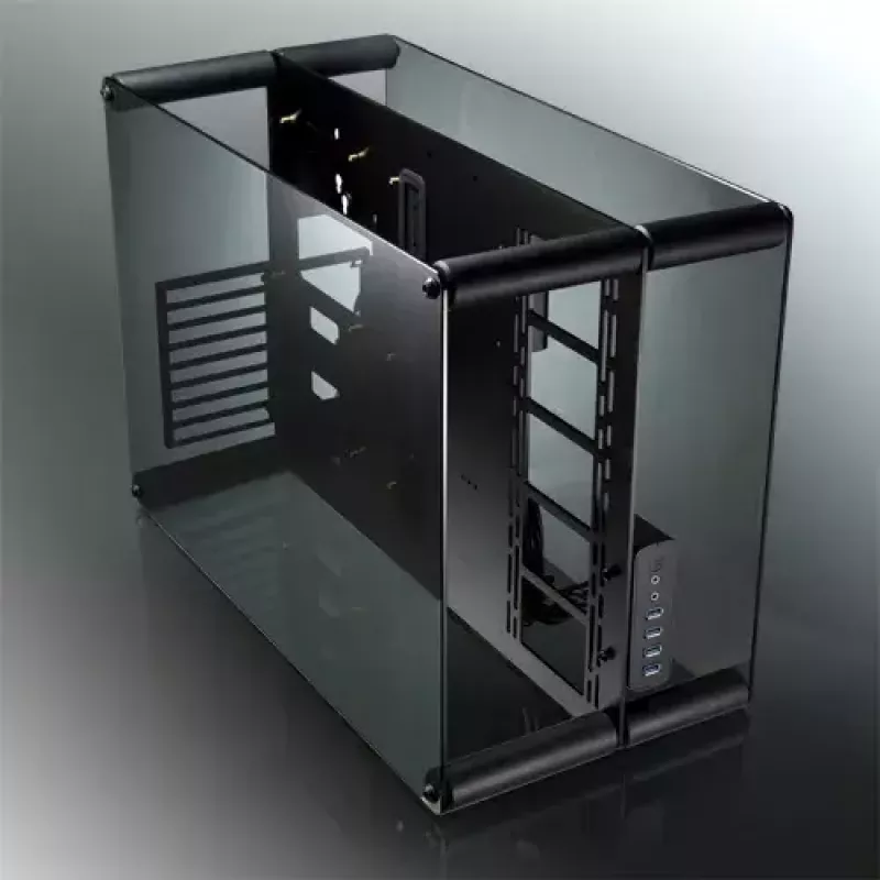 RAIJINTEK Paean lauaarvuti korpus — must läbipaistev, ATX/Micro-ATX/Mini-ITX, 4x USB 3.2 Gen1, 3x3,5 tolli + 3x2,5 tolli pesa