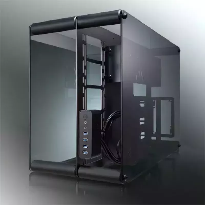 RAIJINTEK Paean lauaarvuti korpus — must läbipaistev, ATX/Micro-ATX/Mini-ITX, 4x USB 3.2 Gen1, 3x3,5 tolli + 3x2,5 tolli pesa