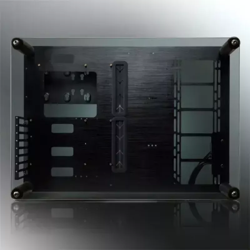 RAIJINTEK Paean lauaarvuti korpus — must läbipaistev, ATX/Micro-ATX/Mini-ITX, 4x USB 3.2 Gen1, 3x3,5 tolli + 3x2,5 tolli pesa