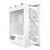 Arvuti korpus ASUS ROG Strix Helios II Midi Tower Valge — toetab EATX/ATX/Micro-ATX/Mini-ITX, 3x140mm ees + 1x140mm taga, 2×3.5 tolli + 4×2.5 tolli pesad, karastatud klaas