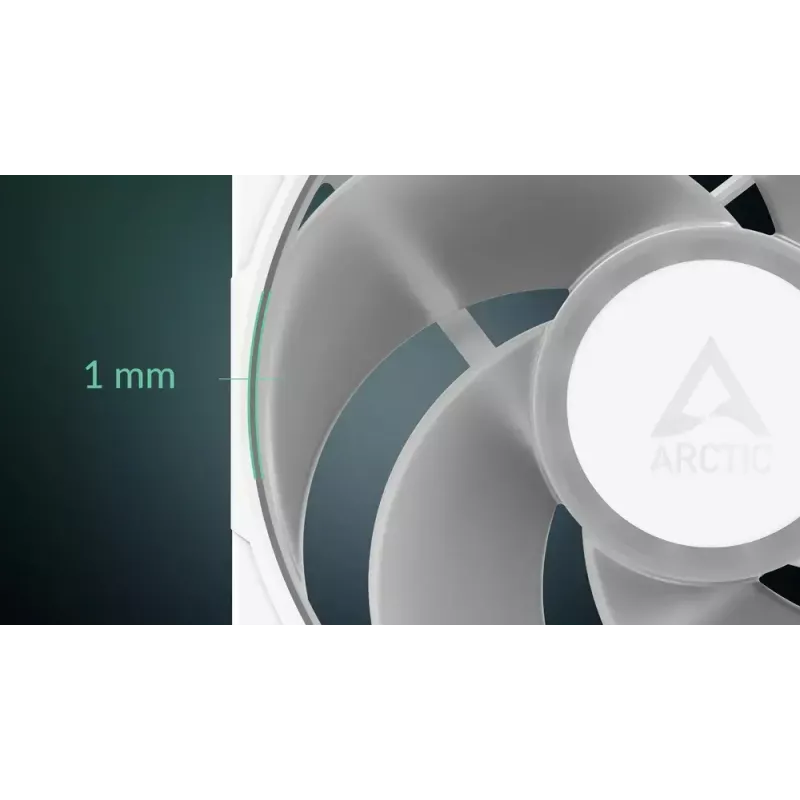 140 mm ventilaator Arctic Freezer P14 Pro Reverse A-RGB (valge) — 166.5 m³/h, 5.1 mmH₂O, FDB, PWM, kaablijagur