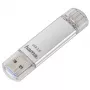 Hama C-Laeta USB-mälupulk 128 GB USB Type-A / USB USB-C 3.2 Gen 1 (3.1 Gen 1) Hõbedane