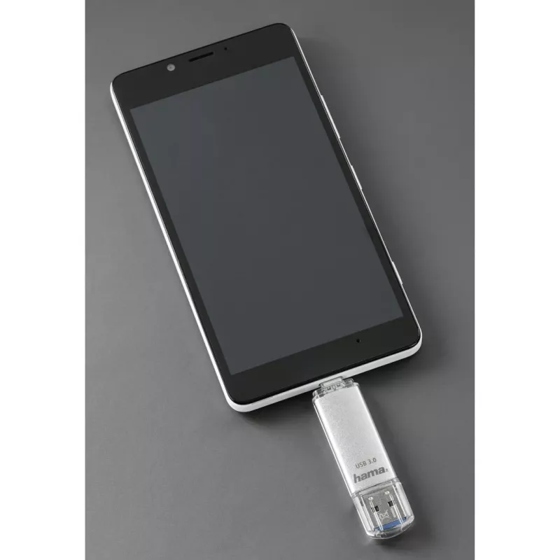 Hama C-Laeta USB-mälupulk 128 GB USB Type-A / USB USB-C 3.2 Gen 1 (3.1 Gen 1) Hõbedane