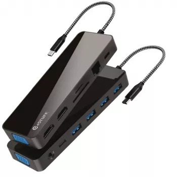 Sülearvuti dokk eSTUFF GLB235470 USB-toiteedastus 100W Ethernet 1000Mbit/s