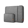 Ümbrise tüüpi kott Inateck LB01006 35,6 cm (14 tolli) sülearvutitele, hall, ühevärviline pind