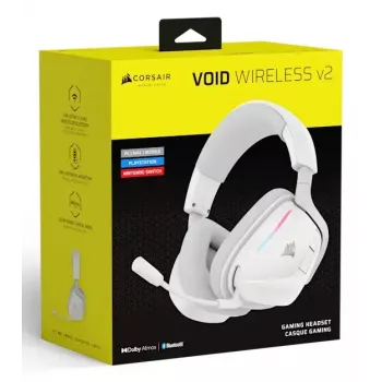 Peakomplekt Corsair VOID WIRELESS v2 Juhtmega ja juhtmeta Bluetooth Valge