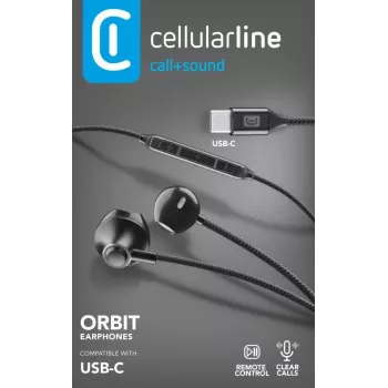 Cellularline ORBIT stereokapsel-peakomplekt koos mikrofoni ja kaugjuhtimispuldiga