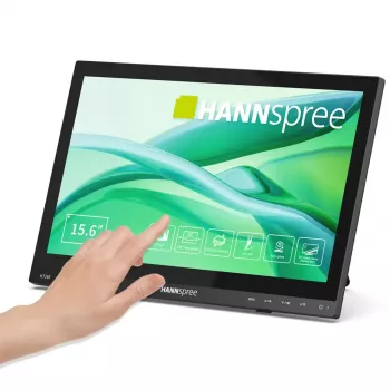 HANNspree HT165HPB 15,6-tolline (39,6 cm) Full HD IPS LCD puutetundlik monitor 1920×1080, 15 ms, VESA, kõlarid, must