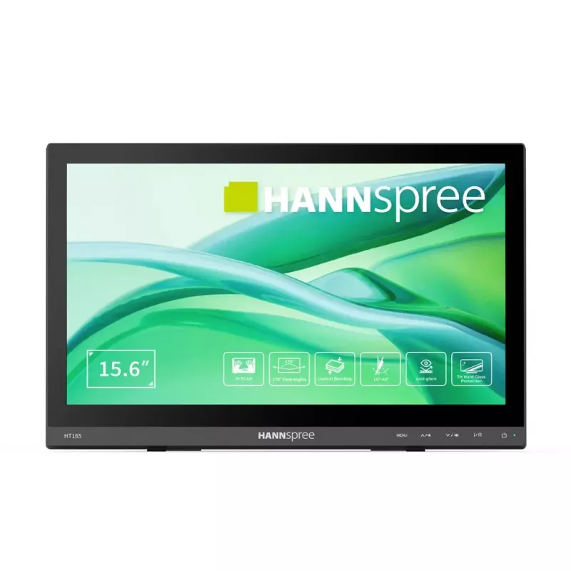 HANNspree HT165HPB 15,6-tolline (39,6 cm) Full HD IPS LCD puutetundlik monitor 1920×1080, 15 ms, VESA, kõlarid, must