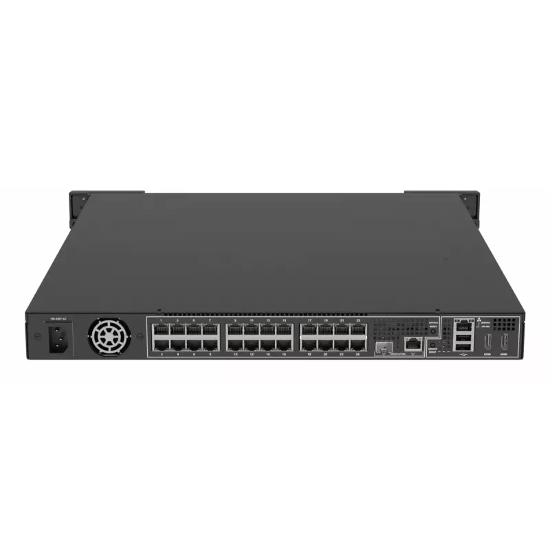 Võrgusalvesti AXIS S2224 Mk II 1U Must — 24 kanalit, kuni 7680×4320, 6 TB HDD, 256 GB SSD, RAID 0/1/10