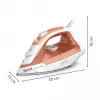 Tefal Virtuo 30 FV2C40E0 triikraud, kuiv- ja aurutriikraud, keraamiline tald, 2000 W, virsik, valge
