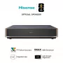 Projektor HISENSE PT1 3D nutiteler, 16:9 native, Wi‑Fi ja Ethernet, HDR (HLG), HDMI 2.0/2.1, must