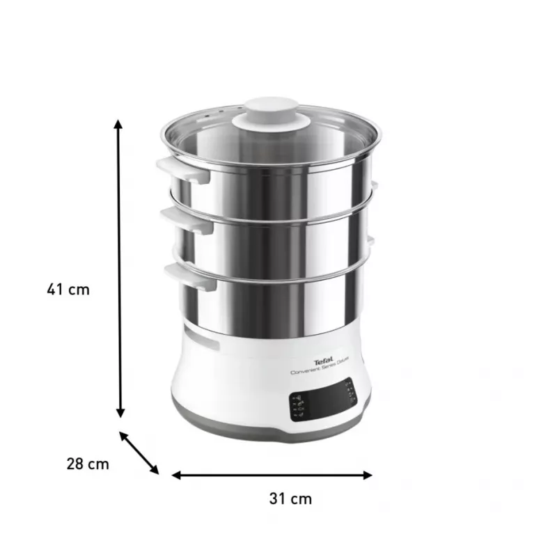 Tefal Convenient Series Deluxe VC502D auruti, 3 korvi, tööpinnal kasutamiseks, 900 W, roostevaba teras, valge