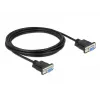 Jadakaabel DeLOCK 86606 Must 3 m RS-232 Sub-D9
