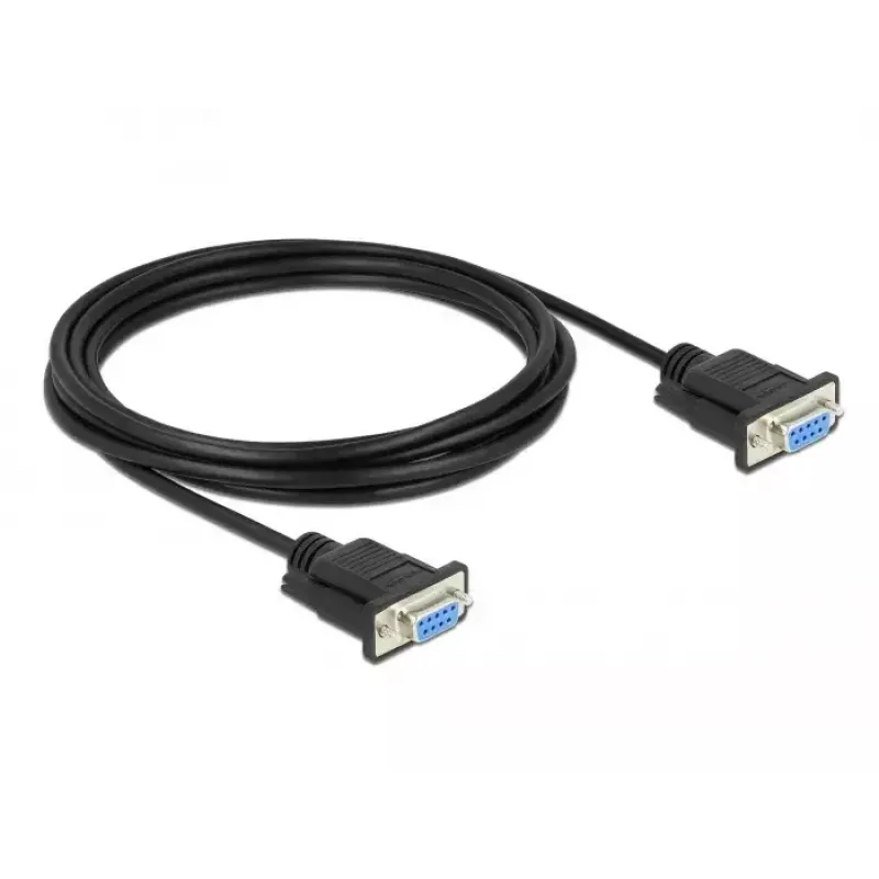 Jadakaabel DeLOCK 86606 Must 3 m RS-232 Sub-D9