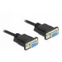 Jadakaabel DeLOCK 86606 Must 3 m RS-232 Sub-D9