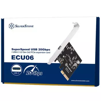 Silverstone ECU06 Sisemine USB 3.2 Gen 2 adapter PCIe madalprofiil