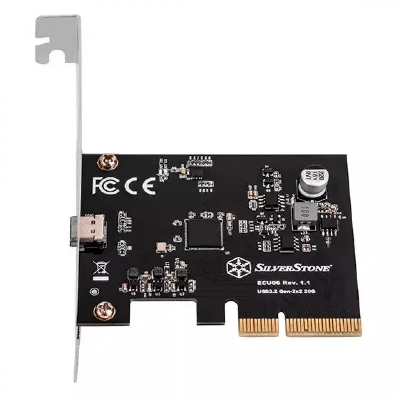 Silverstone ECU06 Sisemine USB 3.2 Gen 2 adapter PCIe madalprofiil