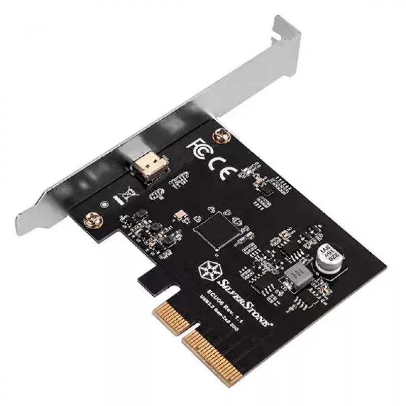 Silverstone ECU06 Sisemine USB 3.2 Gen 2 adapter PCIe madalprofiil