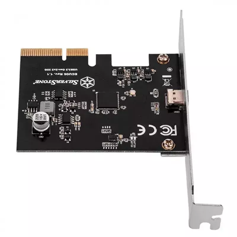 Silverstone ECU06 Sisemine USB 3.2 Gen 2 adapter PCIe madalprofiil