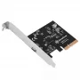 Silverstone ECU06 Sisemine USB 3.2 Gen 2 adapter PCIe madalprofiil