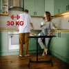 Mobiilne reguleeritava kõrgusega kaasaskantav lauaalus MACLEAN MC-121 B — reguleeritav kõrgus, kalle, ratastega, 30 kg koormus, must