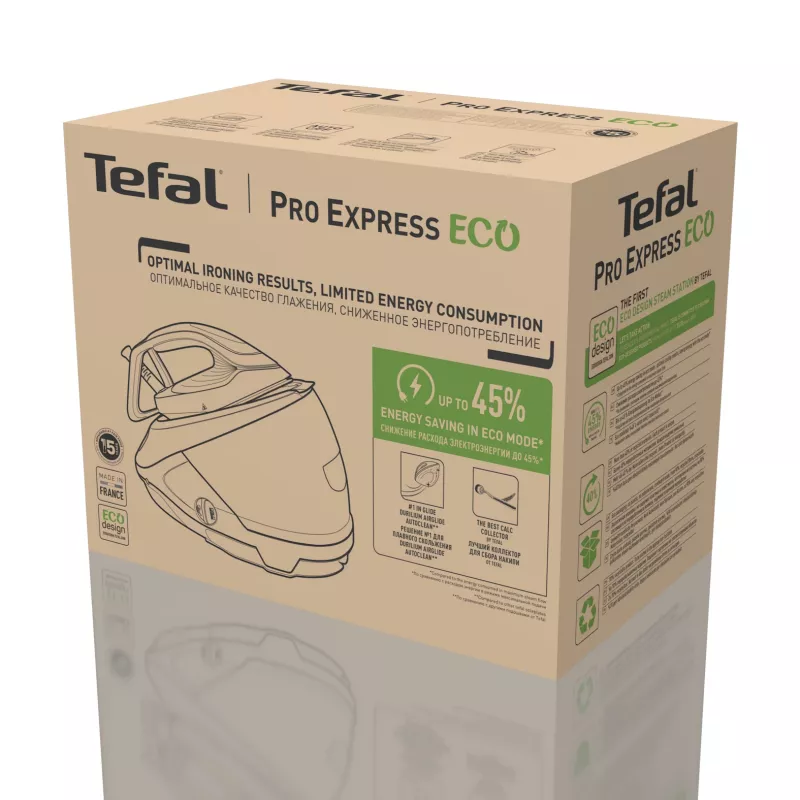 Tefal Pro Express Eco GV9E22E0 aurutriikimisjaam 2200 W 1,8 L Durilium AirGlide Autoclean tallaga Beež, Valge