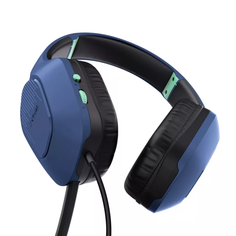 Trust GXT 415B Zirox Peakomplekt Juhtmega Peapael Mängimine Sinine