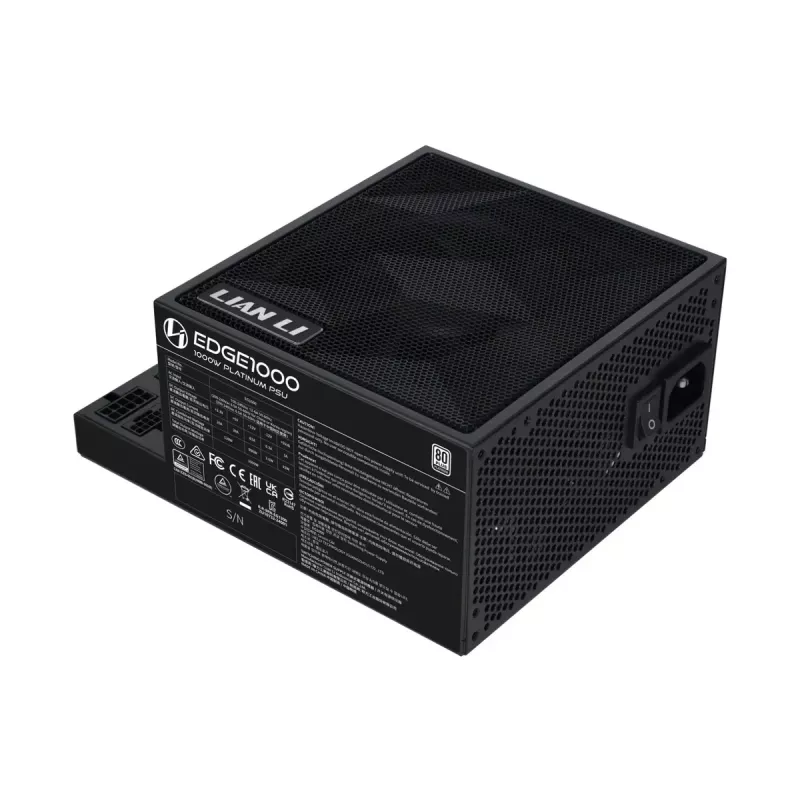 Lian Li EDGE EG1000 1000 W ATX 3.1 toiteplokk, 80 PLUS Platinum, must