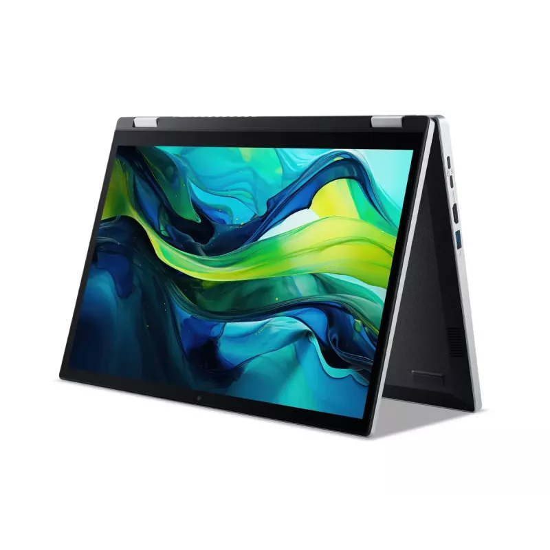 Hübriidne (2-ühes) sülearvuti Acer Aspire Go Spin 14 AGSP14-31PT-C72L — 14-tolline WUXGA puutetundlik ekraan, Intel N150, 16 GB LPDDR5, 512 GB SSD, Windows 11 Home, hõbedane