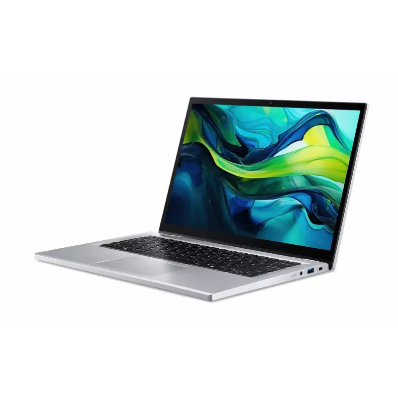 Hübriidne (2-ühes) sülearvuti Acer Aspire Go Spin 14 AGSP14-31PT-C72L — 14-tolline WUXGA puutetundlik ekraan, Intel N150, 16 GB LPDDR5, 512 GB SSD, Windows 11 Home, hõbedane