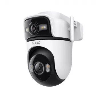 TP-Link Tapo Outdoor Dual Lens Pan/Tilt turvakaamera, IP-turvakaamera, välistingimustesse, juhtmega ja juhtmevaba, laele/seinale/postile, valge, sfääriline