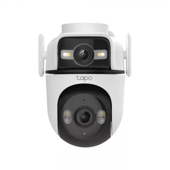 TP-Link Tapo Outdoor Dual Lens Pan/Tilt turvakaamera, IP-turvakaamera, välistingimustesse, juhtmega ja juhtmevaba, laele/seinale/postile, valge, sfääriline