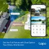TP-Link Tapo Outdoor Dual Lens Pan/Tilt turvakaamera, IP-turvakaamera, välistingimustesse, juhtmega ja juhtmevaba, laele/seinale/postile, valge, sfääriline