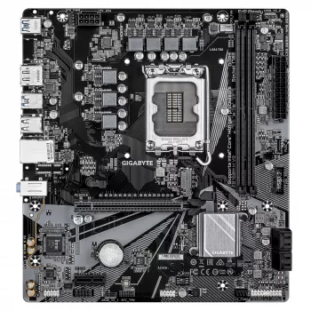 GIGABYTE B760M H V2 emaplaat - toetab Inteli Core 14. põlvkonna protsessoreid, 5+1+1 faasiga digitaalne VRM, kuni 8000 MHz DDR5 (O.C.), 1xPCIe 4.0 M.2, 1GbE LAN, USB 3.2 Gen1