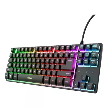 Numbrivaba mänguklaviatuur TRUST GXT 833 Thado, TKL 87 klahvi, USB, QWERTY US, membraan, RGB, Must