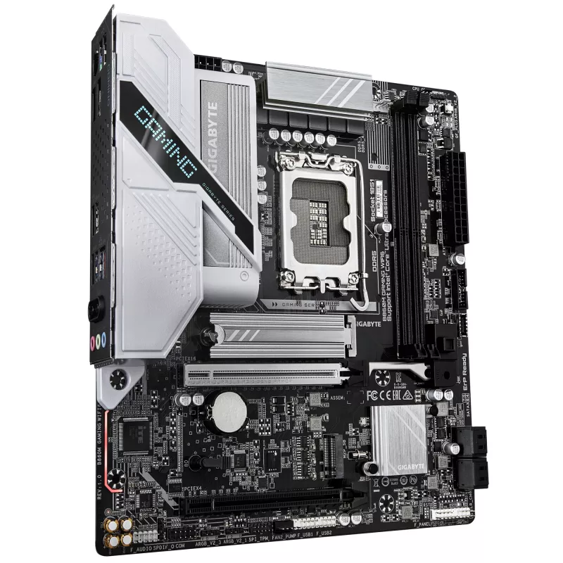 Emaplaat GIGABYTE B860M GAMING WIFI6 — Micro ATX, LGA 1851, DDR5 kuni 9066 MHz, 2 DIMM, PCIe 5.0, 2.5GbE, Wi‑Fi 6E