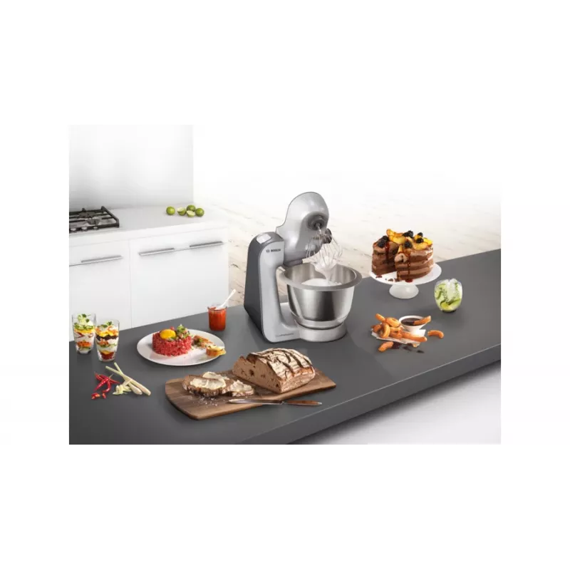 Bosch MUM59S81DE köögikombain 1000 W 3,9 L Must, Roostevaba teras
