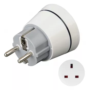 Hama 00223452 toitepistiku adapter Type F Type G (UK) valge