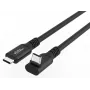 USB-C kuni USB-C kaabel MicroConnect MC-USB3.2CC2-FA, USB 3.2 Gen 2x2, 20 Gbit/s, 2 m, must