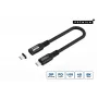 USB4 Gen 3x2 USB-C-USB-C kaabel MicroConnect MC-LS-USB4CC0.15, 0,15 m, must