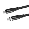 USB4 Gen 3x2 USB-C-USB-C kaabel MicroConnect MC-LS-USB4CC0.15, 0,15 m, must