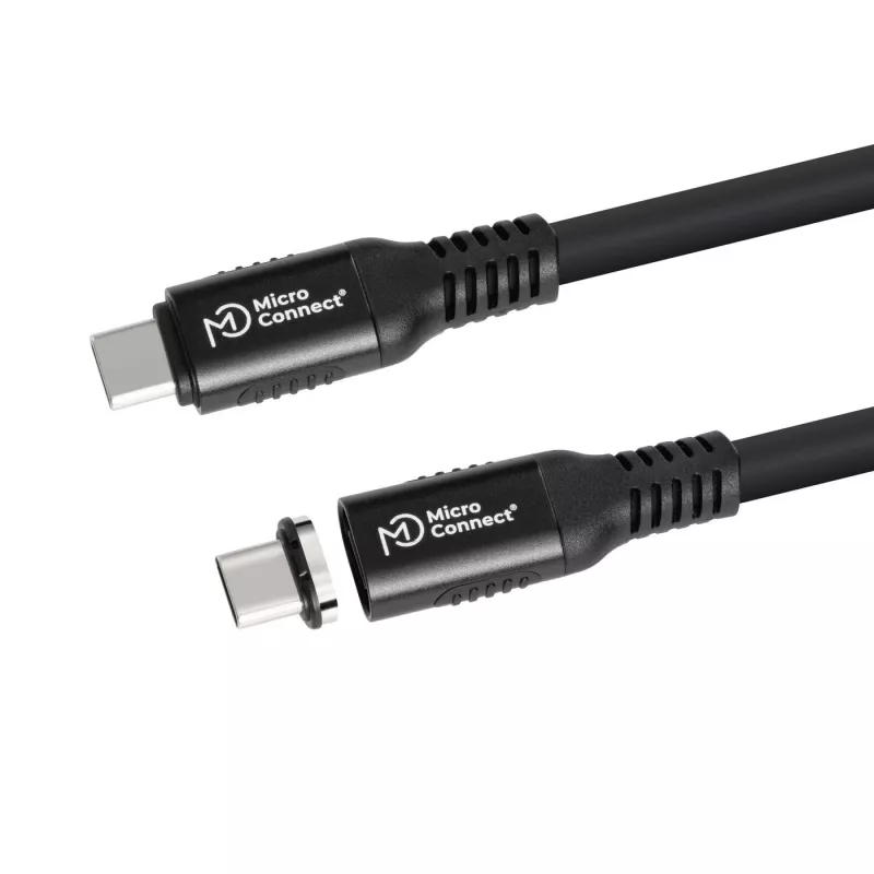 USB4 Gen 3x2 USB-C-USB-C kaabel MicroConnect MC-LS-USB4CC0.15, 0,15 m, must