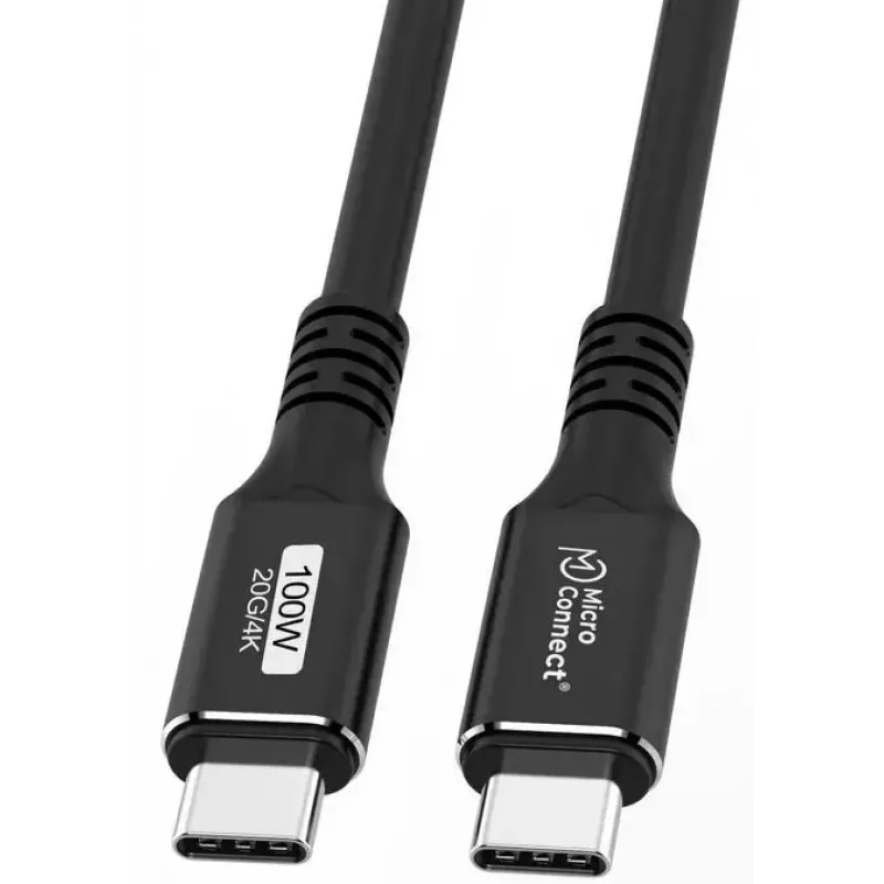 USB-C – USB-C kaabel MicroConnect USB3.2CC015 — USB 3.2 Gen 2x2, 0,15 m, must